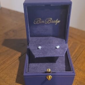 Diamond Solitaire Stud Earrings